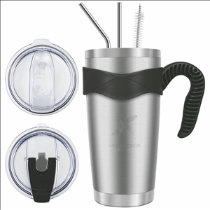 20oz Tumbler with 2 lids and 2 straws, Stainless Steel Vacuum Insulated Water Coffee Tumbler
